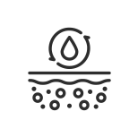 Icon depicting water being treated